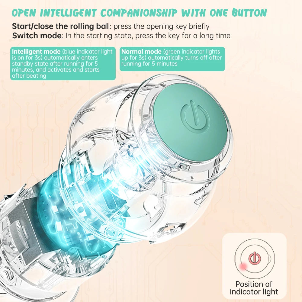 Smart Interactive Cat Toy – Automatic Rolling Electric Ball for Indoor Kitten Play & Training