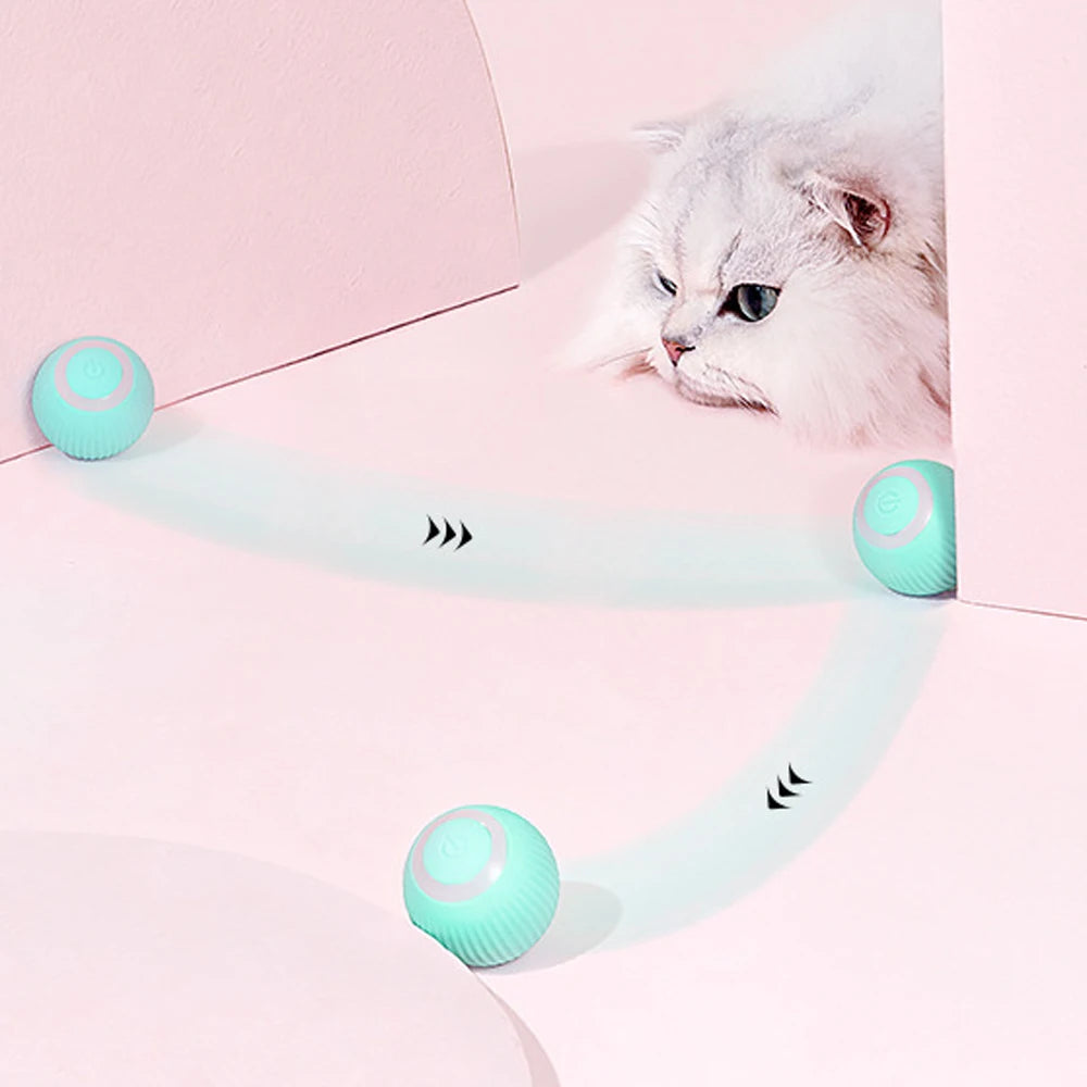 Smart Interactive Cat Toy – Automatic Rolling Electric Ball for Indoor Kitten Play & Training