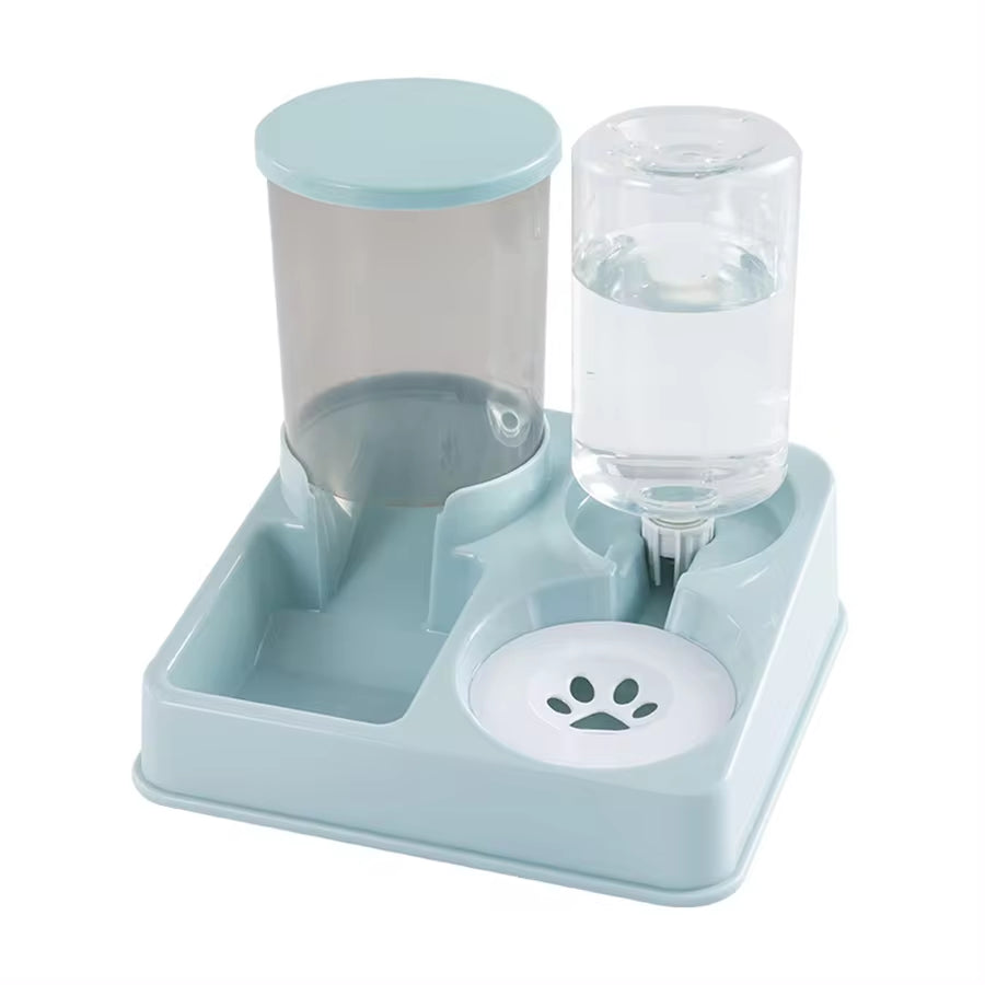 2-in-1 Automatic Cat Feeder & Water Dispenser – Tilted Gravity Food & Waterer Set