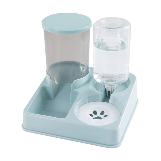 2-in-1 Automatic Cat Feeder & Water Dispenser – Tilted Gravity Food & Waterer Set