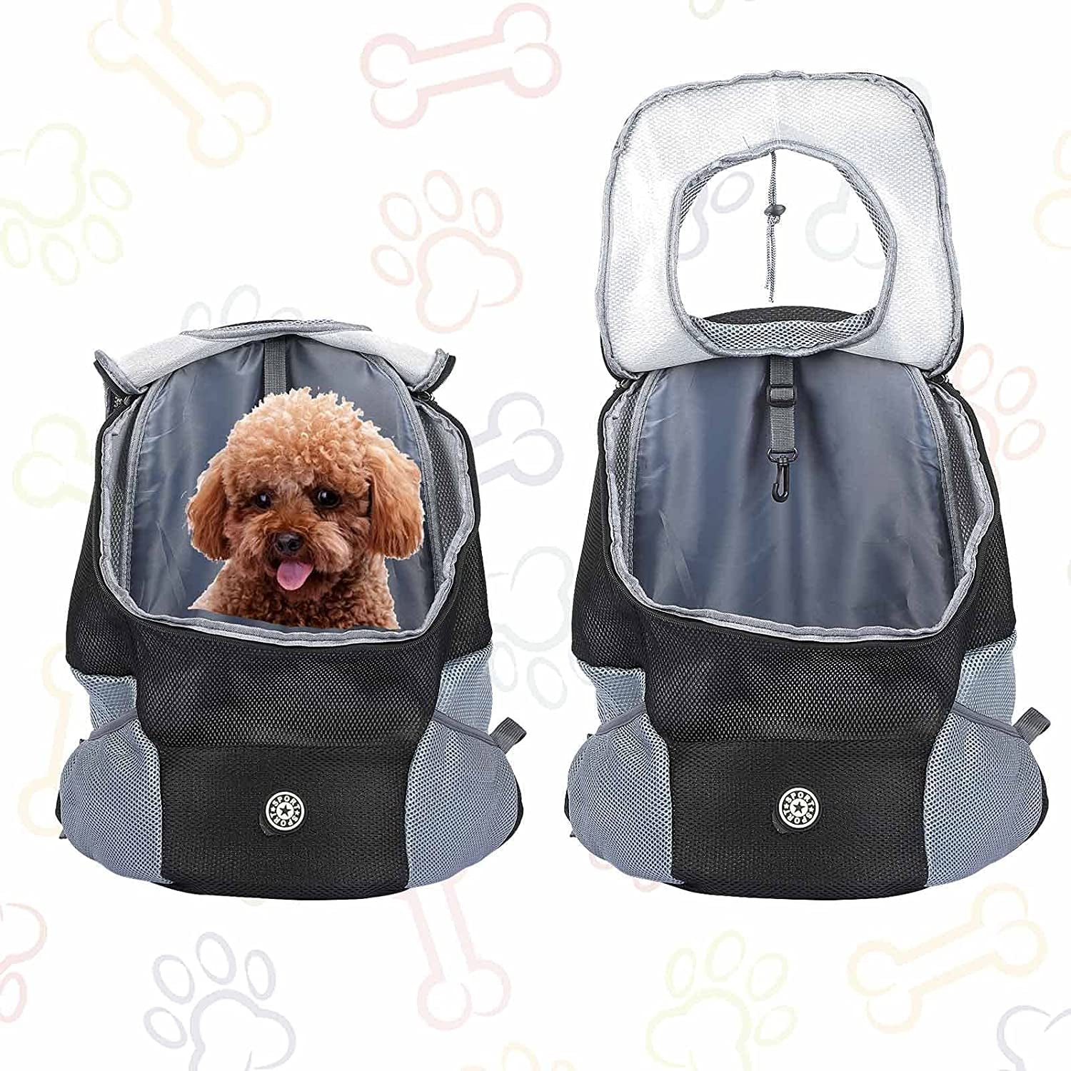 Small Dog Carrier Backpack – Breathable, Head-Out Pet Travel Bag with Padded Straps for Hiking & Outdoor Adventures