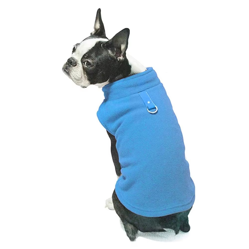 Warm Fleece Dog Jacket – Cozy Winter Sweater Vest for Puppies & Small Dogs