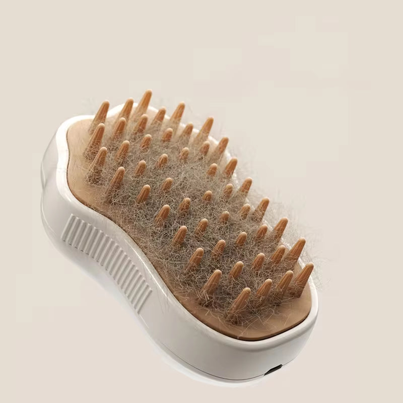 3-in-1 Electric Pet Brush – Steam Spray Grooming Comb for Cats & Dogs, Hair Removal & Massage