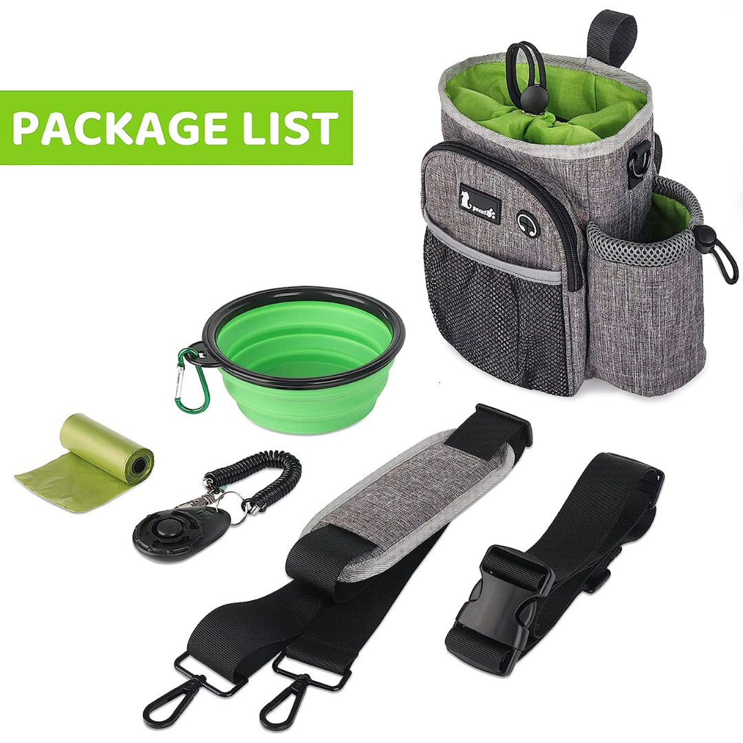 Pecute XL Dog Walking Bag with Water Bottle Holder