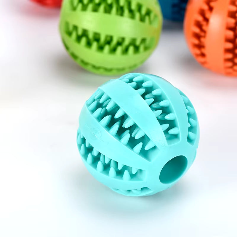 Extra-Tough Natural Rubber Dog Chew Toy – Interactive Treat & Tooth Cleaning Ball (5CM)