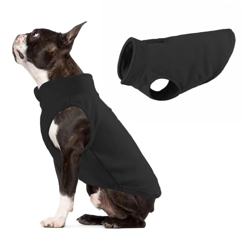 Warm Fleece Dog Jacket – Cozy Winter Sweater Vest for Puppies & Small Dogs