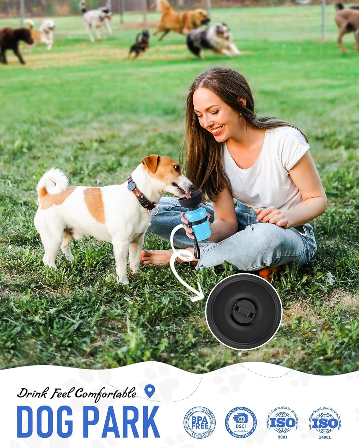 Portable Dog Water Bottle – Leak-Proof Travel Dispenser for Walking, Hiking & Outdoor Adventures