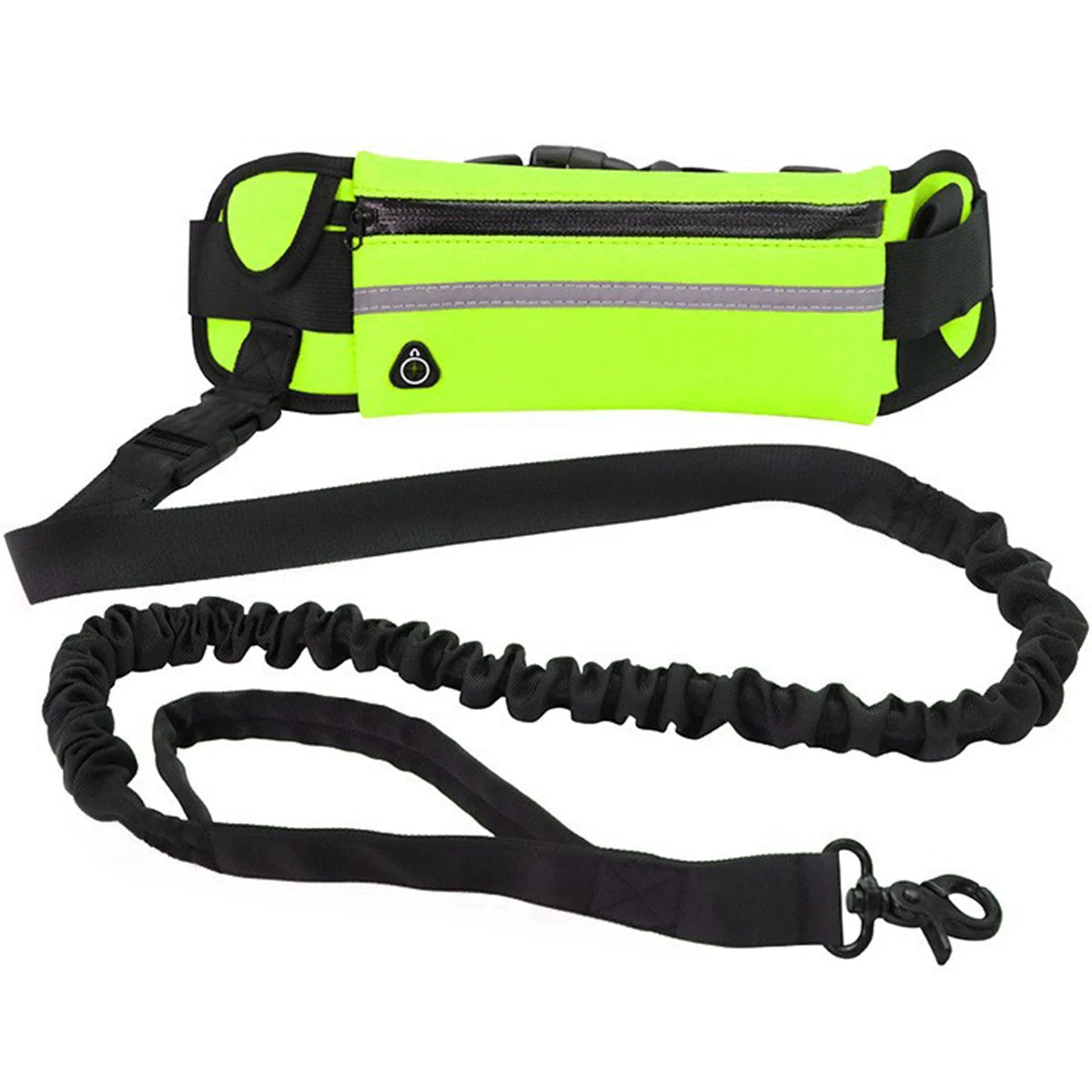 Hands-Free Dog Leash – Reflective Running Leash with Waist Bag & Retractable Elastic Belt