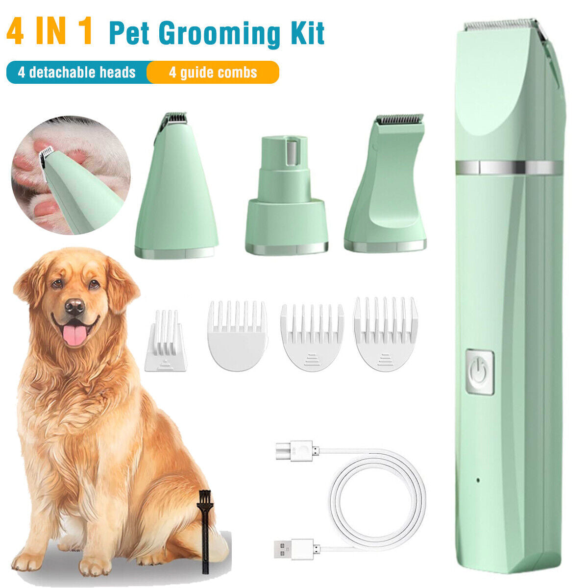 Professional Dog Grooming Clipper Set – Electric Trimmer for Thick Fur & Hair