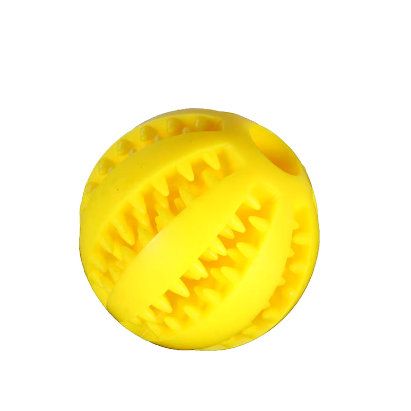 Extra-Tough Natural Rubber Dog Chew Toy – Interactive Treat & Tooth Cleaning Ball (5CM)