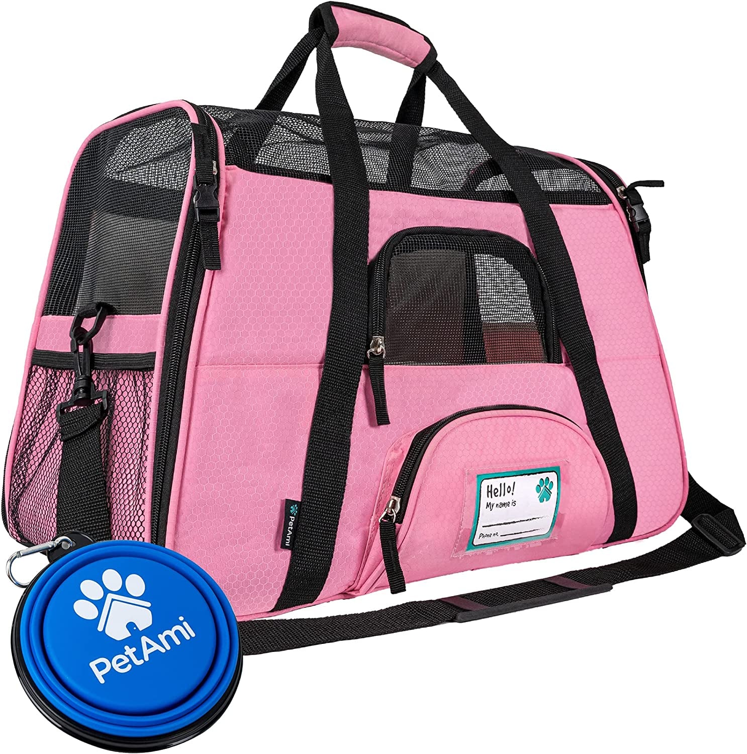 Airline-Approved Pet Carrier – Soft-Sided Travel Bag for Cats & Small Dogs (Large, Pink)