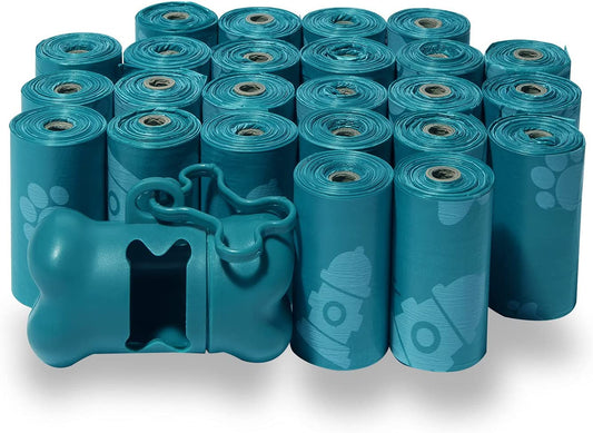 360 Dog Poop Bags – Leak-Proof, Tear-Resistant Waste Bags for Walking & Travel (Turquoise)