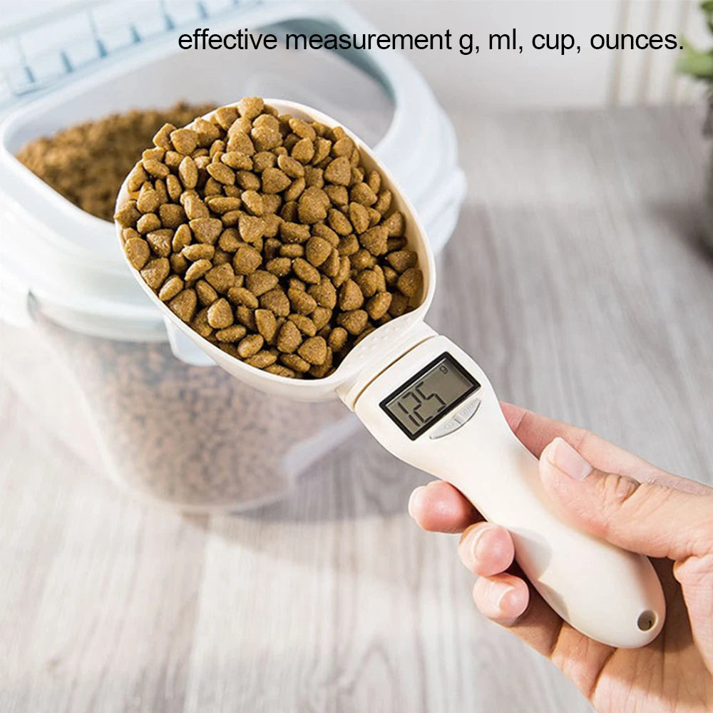 Digital Pet Food Measuring Scoop – Electronic Scale Spoon for Dog & Cat Food with LED Display