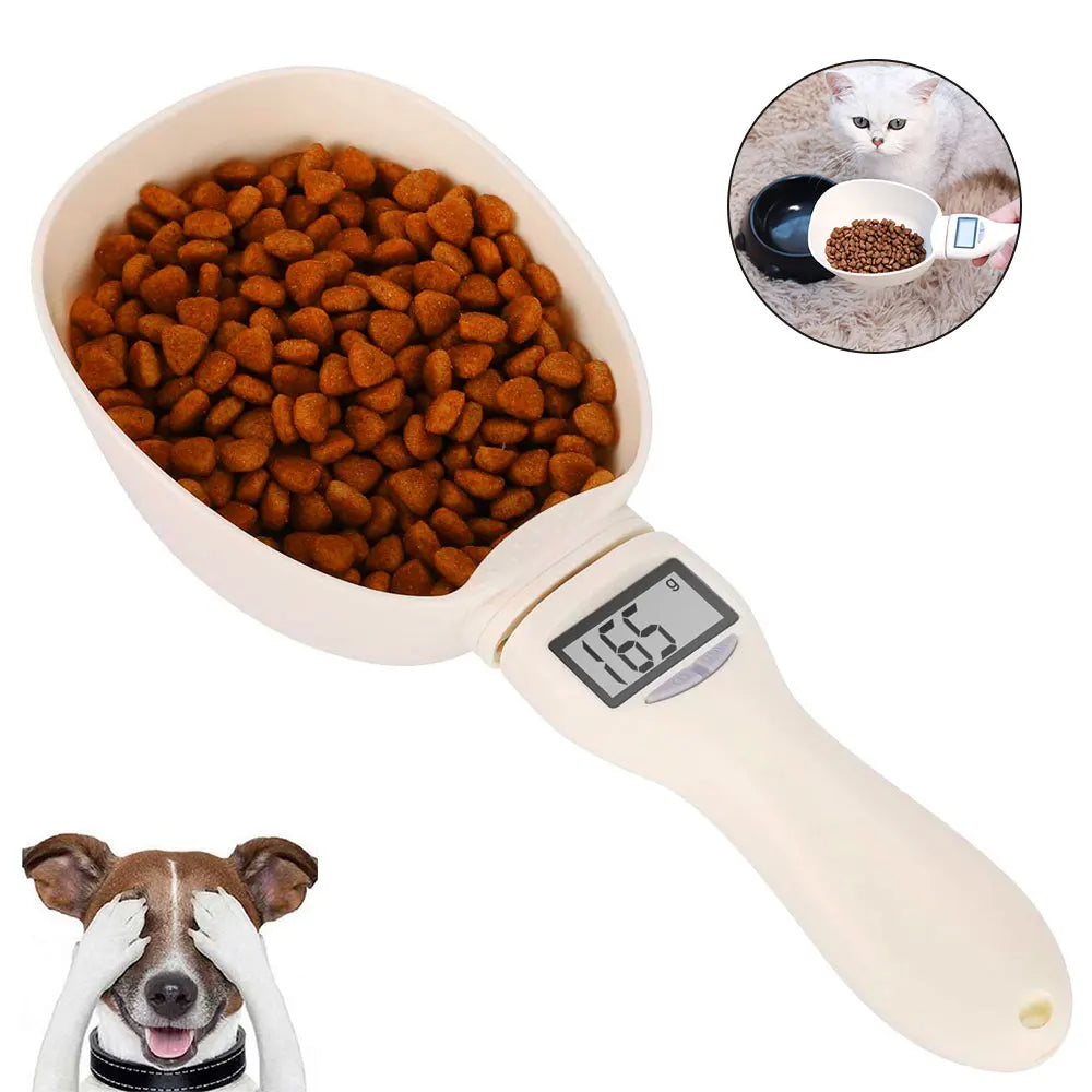 Digital Pet Food Measuring Scoop – Electronic Scale Spoon for Dog & Cat Food with LED Display