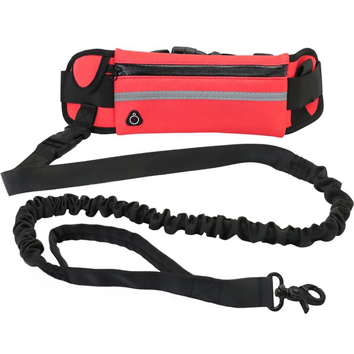 Hands-Free Dog Leash – Reflective Running Leash with Waist Bag & Retractable Elastic Belt