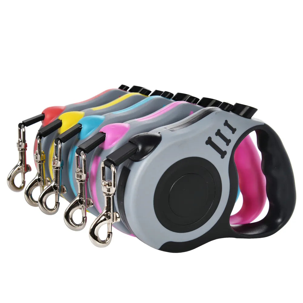 Retractable Dog Leash – Durable Nylon Lead for Small Dogs, Puppy Walking & Travel (3M/5M)