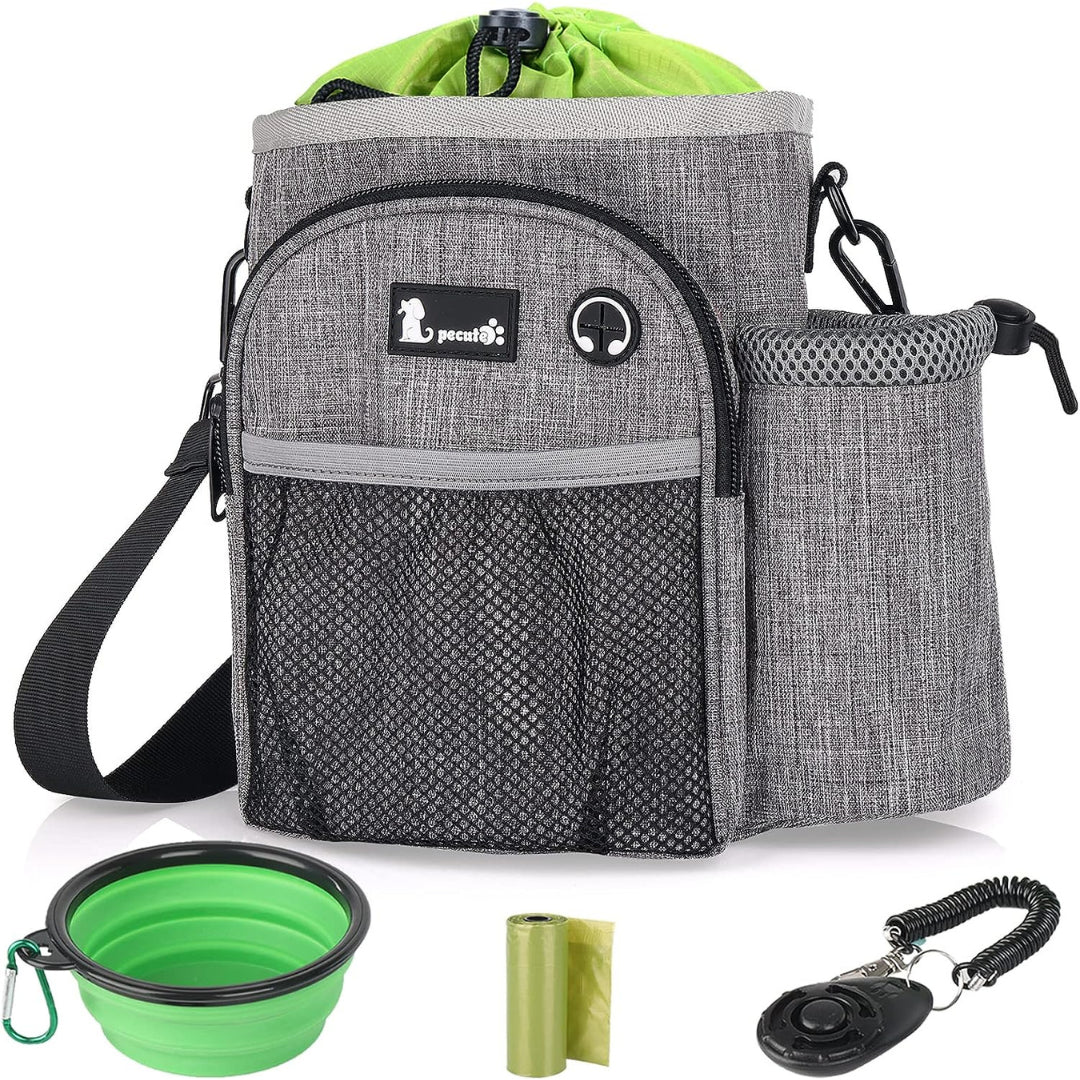 Pecute XL Dog Walking Bag with Water Bottle Holder